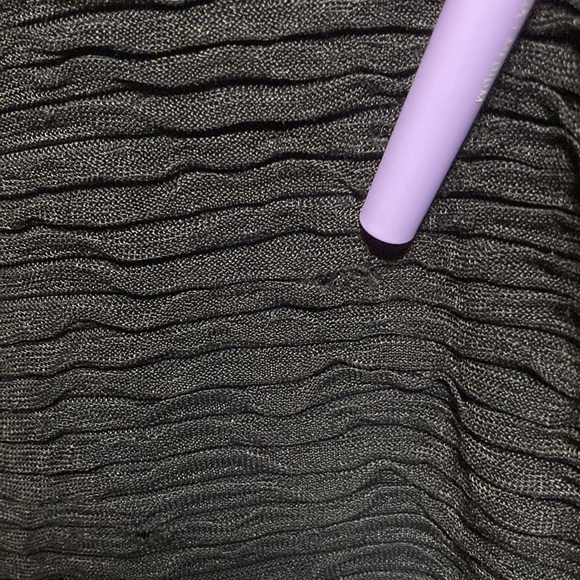 Vintage 1980s Black and White Colorblock Dress Midi Scrunchy Textured Ribbed - Picture 8 of 8